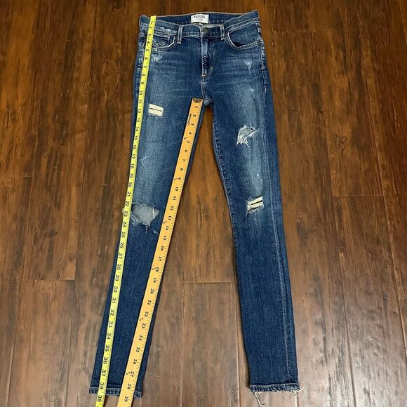 AGOLDE Sophie Jeans Kansas City High Rise Skinny Distressed Ripped - Picture 13 of 14